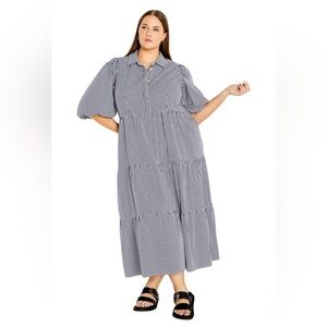 NAVY BLUE City Chic Skylight Dress